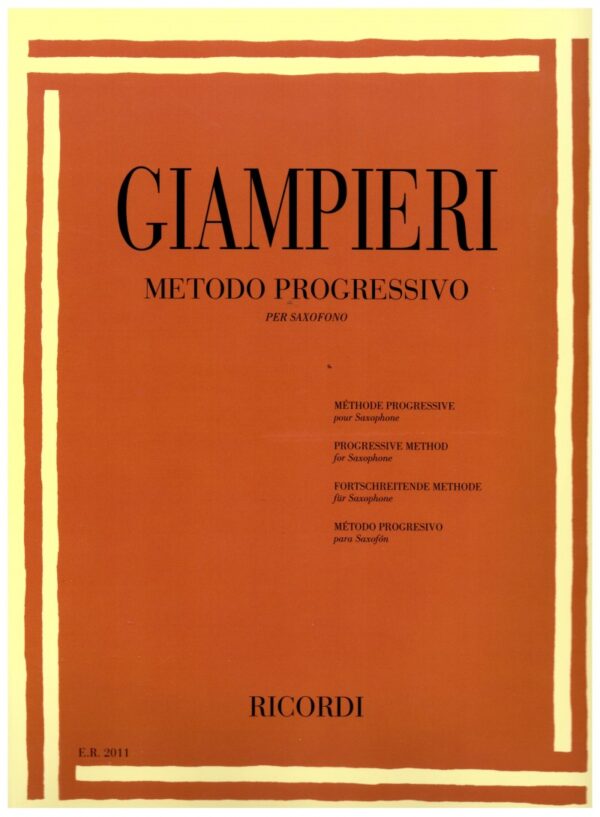 LIBRO GIAMPIERI METODO PROGRESSIVO PER SAX