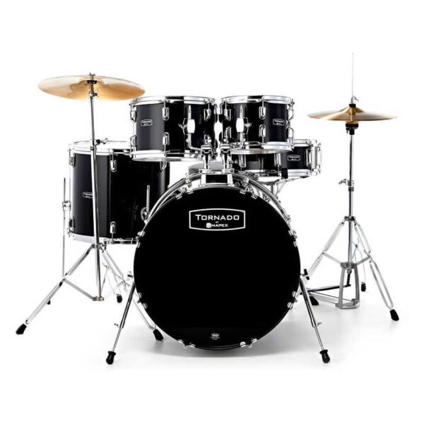 BATTERIA  TORNADO STANDARD FAST FULL 5 PEZZI DARK BLACK