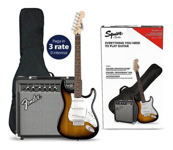 CHITARRA ELETTRICA KIT FENDERSquier Sonic Series Stratocaster Pack  - Set chitarra elettrica