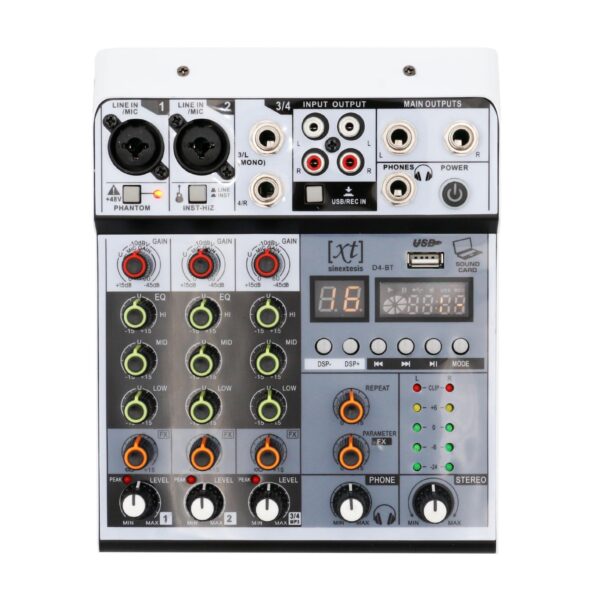 Mixer/Scheda Audio 4 canali MP3 USB Bluetooth