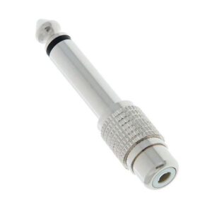 Adattatore Spina Jack 6,3 mm (M) - Presa RCA (F) in Metallo