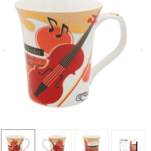 Tazza in ceramica con Violino