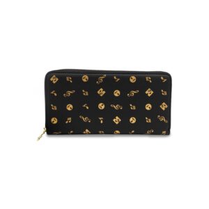 Borsellino Luxury rettangolare tema musicale (Colore nero con finiture dorate)