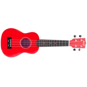UKULELE SOPRANO 21" SUPERIOR SATINATO CON BORSA (ROSSO)