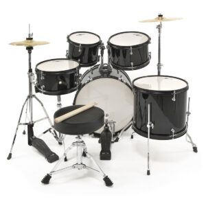 Batteria 5 Pezzi Completa "Stage Pro" con Meccaniche Rinforzate (Nera)