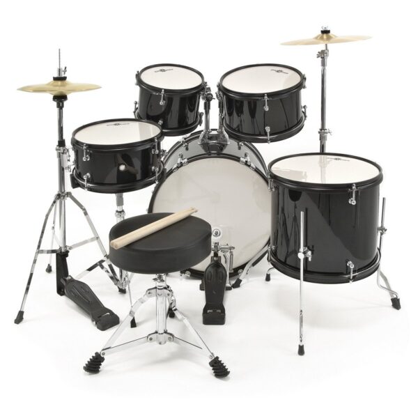 Batteria 5 Pezzi Completa "Stage Pro" con Meccaniche Rinforzate (Nera)